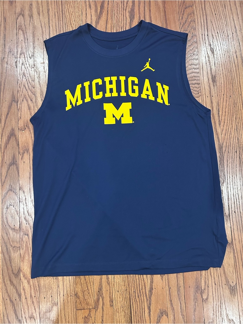 Nike Michigan Sleeveless Performance Tank - Navy/Yellow